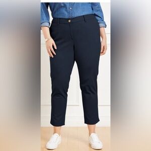 Blue Talbots perfect crop pants. 18W